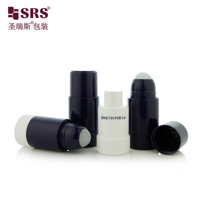 ซื้อ RPPE 50มล. 75มล. ขวดโรลออนแบบเติมได้สีดำพิมพ์ลาย สำหรับของเหลวระงับกลิ่นกาย การผลิตออนไลน์