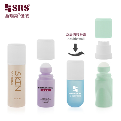 ซื้อ RPPC1-60ml 100% No Leakage Child Proof Roll On Bottle With Cylindrical Round Design การผลิตออนไลน์