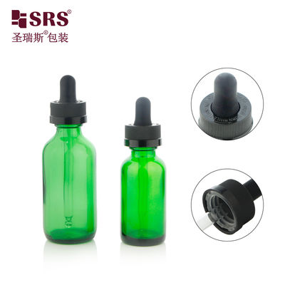 ซื้อ 30ml 60ml Hot Selling Glass Dropper Bottle with Child Resistant Cap for Skincare Serum Oil การผลิตออนไลน์