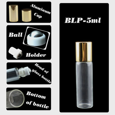 SRS คุณภาพสูง ไม่มีการรั่วน้ํามัน 5ml กระป๋องแก้วน้ํามันสําคัญกับลูกกลอง