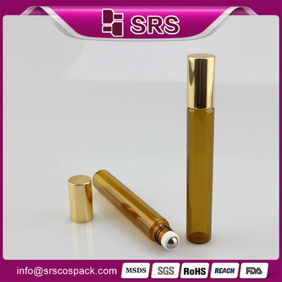 SRS PACKAGING 10ml กระปุกแก้วบนขวด ถังเครื่องสําอางว่างสําหรับน้ํามันอีเซียล