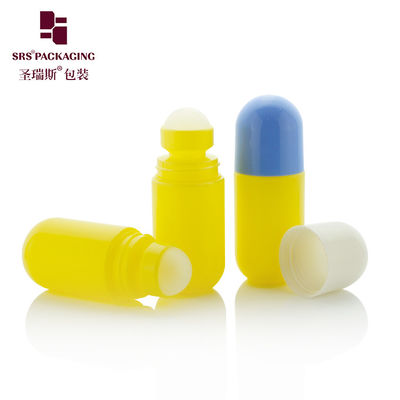 RPPA-50ml กระปุกสีเหลืองตามต้องการบนขวด 50ml พร้อมฝาปิดสีฟ้าสําหรับน้ํายาล้างกลิ่น