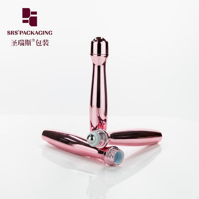 SRS8447-15ML กระป๋องม้วน PETG สีชมพูสีทองสว่างสําหรับบรรจุยาเยียวยาตา