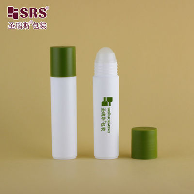 RPP(P) -30ml 1oz ขาว แมท ฟรอสต์ ขวดในพลาสติก กับ แมท อาร์มี่ เขียว Cap กับ โรลเลอร์บอล Applicator สําหรับเครื่องสําอาง