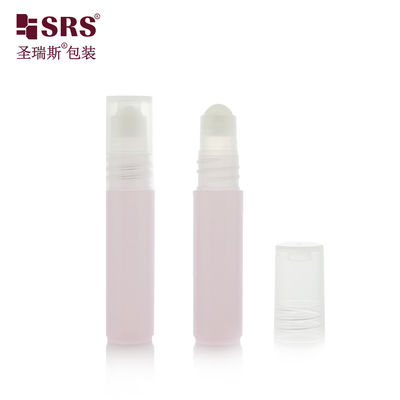 RPPH-5ML กระป๋องม้วนสีชมพูสีพาสเทลสําหรับฉีด กระป๋องม้วนสีโปร่งใสที่มีขีดแก้วสําหรับบรรจุภัณฑ์ดูแลตา