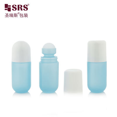 RPPA-50ml กระป๋องพลาสติกแบบม้วน PP ข้างว่าง กระป๋องกลมขอบขาว ข้างบนกระโปรงขอบสําหรับเจล