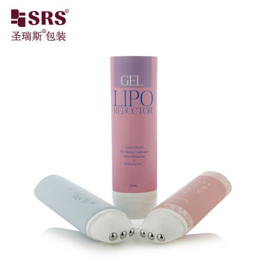 PE 3 Steel รูปทรงไขว่ โรเลอร์บอล Applicator ท่อ D50mm สําหรับการนวดเจล Serum