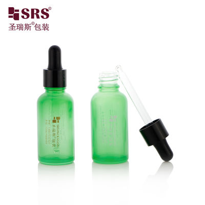 D001-50ml Eco Friendly Empty Green Coating Dropper กระป๋องกระจก กระจกกระจก ดํา กระจกกระจกกระจกกระจก กระจกซิลิโคน สําหรับน้ํามันดูแลร่างกาย