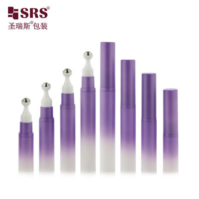 A0031-15ml สีม่วงเรียง ปั๊มไม่มีลม กระป๋องพลาสติกม้วนสําหรับครีมต้านรอยร่วง