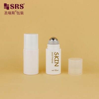 กระป๋อง PET ขาวเปล่า PCR พลาสติกเหล็กลูกกลอง applicator กระป๋อง PET30-60ML
