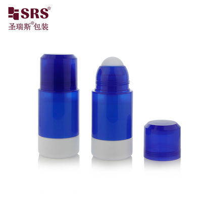 RPPE(P) -75ML ขนาดใหญ่ หนังลอกลมสีน้ําเงินสีเหลืองเปล่าที่สามารถเติมเต็มใหม่ได้บนขวด พร้อมขวดภายในสํารอง ขวดภายในสีขาว PP Pasitc ลูกกลองกลองกลองกล่องกล่องกล่อง