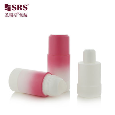 RPPE ((P) -75ml รูปทรงกระบอก เครื่องสําอาง PP PCR กระป๋องม้วนพลาสติก ผิวเคลือบแบบคลื่น กระป๋องสีตามสั่ง พร้อมกระป๋องเติมใหม่ สําหรับกระป๋องเจลผ่อนผันกล้ามเนื้อ