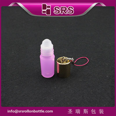 SRS เปลือกพลาสติกเครื่องสําอางเปล่าบนขวด 3 มิลลิลิตร สีสีชมพูขนาดเล็ก
