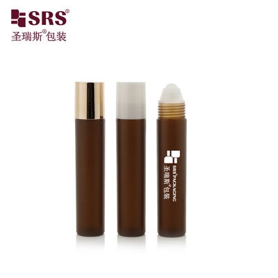 ทนทาน RPP P -20ml แมท Frosted จบว่าง กาแฟ สีน้ําตาล Roll บนขวด ด้วยทองสกรู Cap สําหรับการรักษาตา Packaging