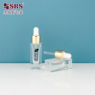 D543-5ml 5ml-10ml กระป๋องหยดใสใสเปล่า ฟรีตัวอย่างที่มีคอทอง สําหรับการซื้อเป็นจํานวนมาก