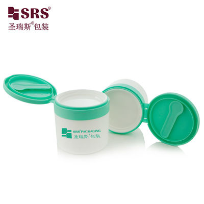 สะอาดต่อสิ่งแวดล้อม SRS1 120ml 150ml กระปุกพลาสติก PP สีขาว PCR พร้อมพริบช้อน