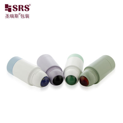 RPPE 50 ml รอลล์ที่สามารถเติมเต็มใหม่ได้บนกระป๋อง สําหรับบรรจุตัวประยุกต์ antiperspirant กับลูกหินธรรมชาติ