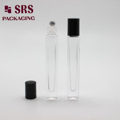 SRS เครื่องสําอางทรงสี่เหลี่ยม สีใส ผนังหนา 10 มิลลิลิตรกล่องม้วนบนขวด