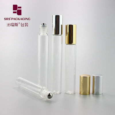 ผลิตภัณฑ์ในสต็อค ใส 8ml 10ml กระจกว่างกล่องหอมม้วนบนขวด