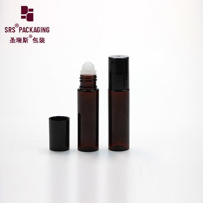 กระจกแอมเบอร์ ซีลภายใน PET Roll บนขวด 10ML สําหรับเครื่องสําอางยา