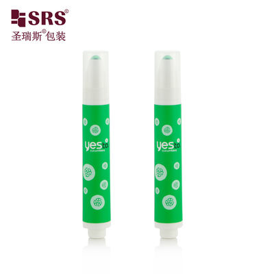 AY-15ML ครีมตาม้วนบนขวด พร้อมปั๊มไร้อากาศ สีเขียว