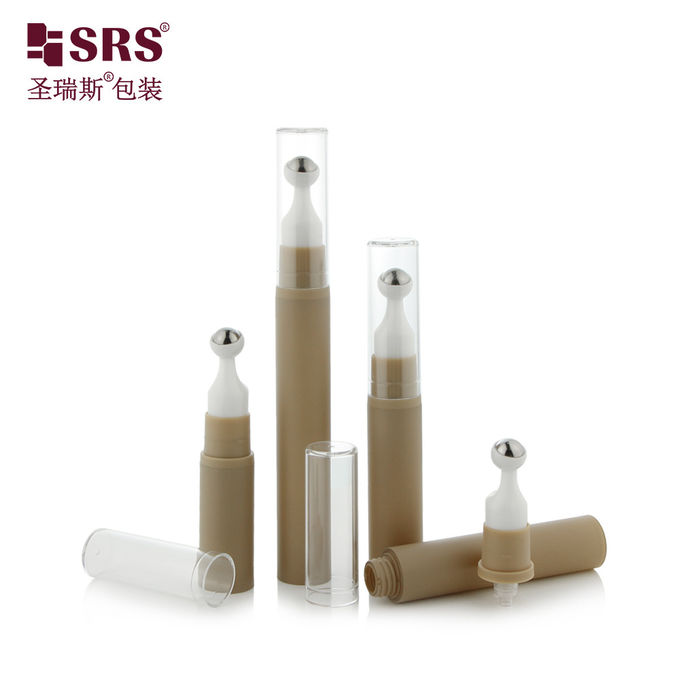 A0031-10ML โรลพลาสติกว่างบนขวด ปูนไร้อากาศ ผิวสีน้ําตาลเคลือบด้วยปลายใส 6